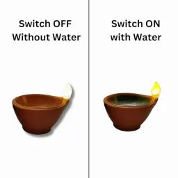 Water Sensor Diya for Home Decoration Floating Led Light Diya (Pack of 6)